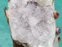 JOSS - Druzy Nebula Amethyst with Polished Edges and Cut Base