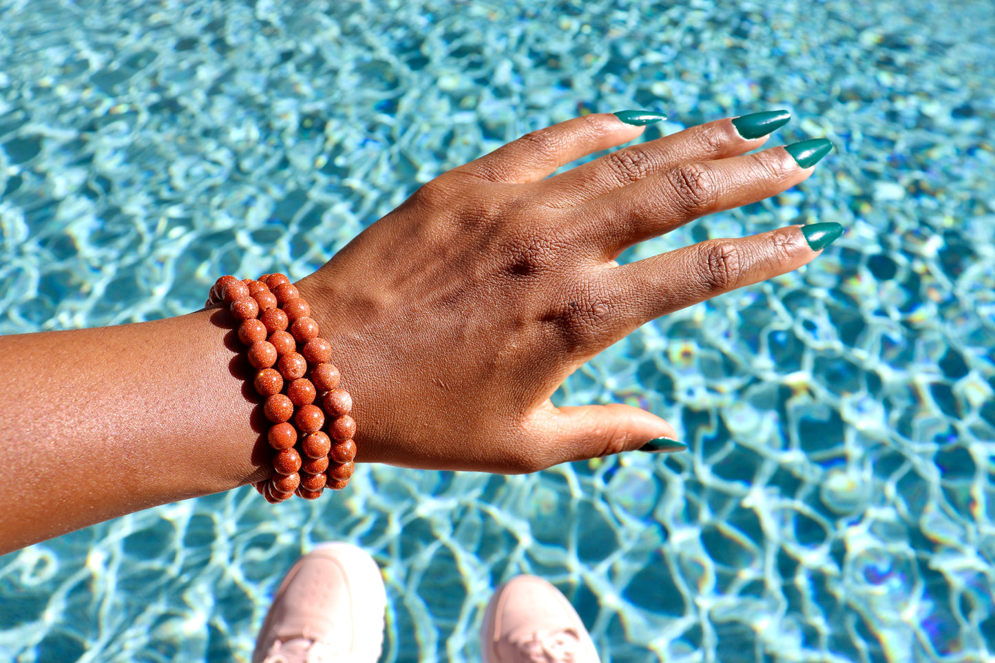 6-8 mm goldstone bracelets