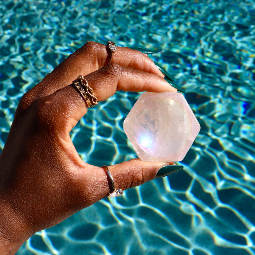 Small Aura Rose Quartz Bowls (2.00")