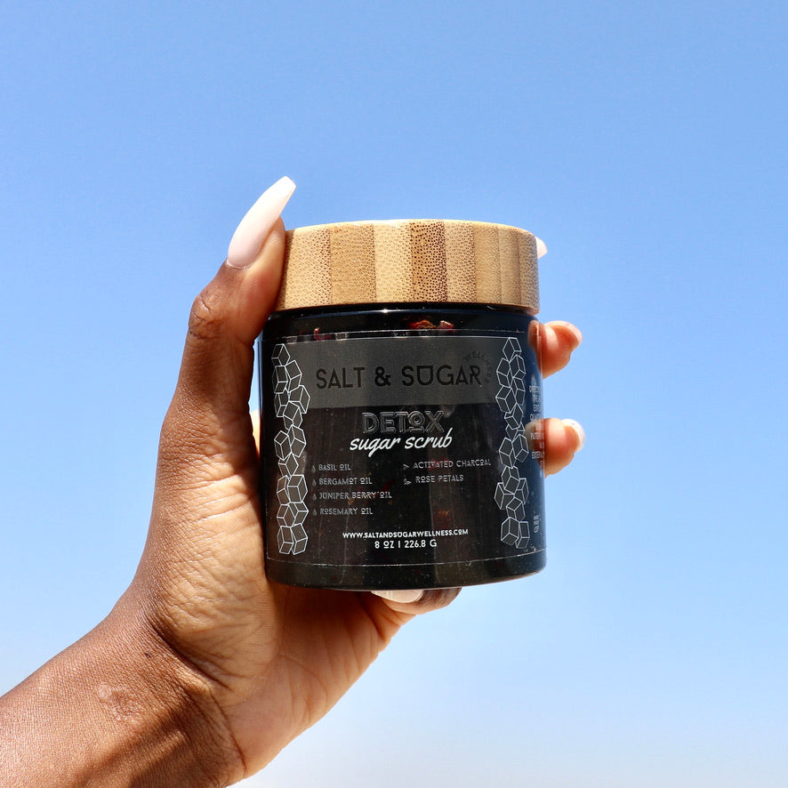 juniper berry black detox all natural handmade sugar scrub