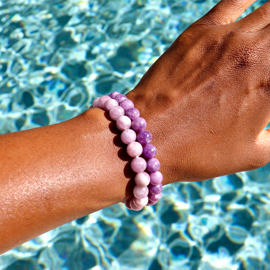 6-8 mm lepidolite bracelets