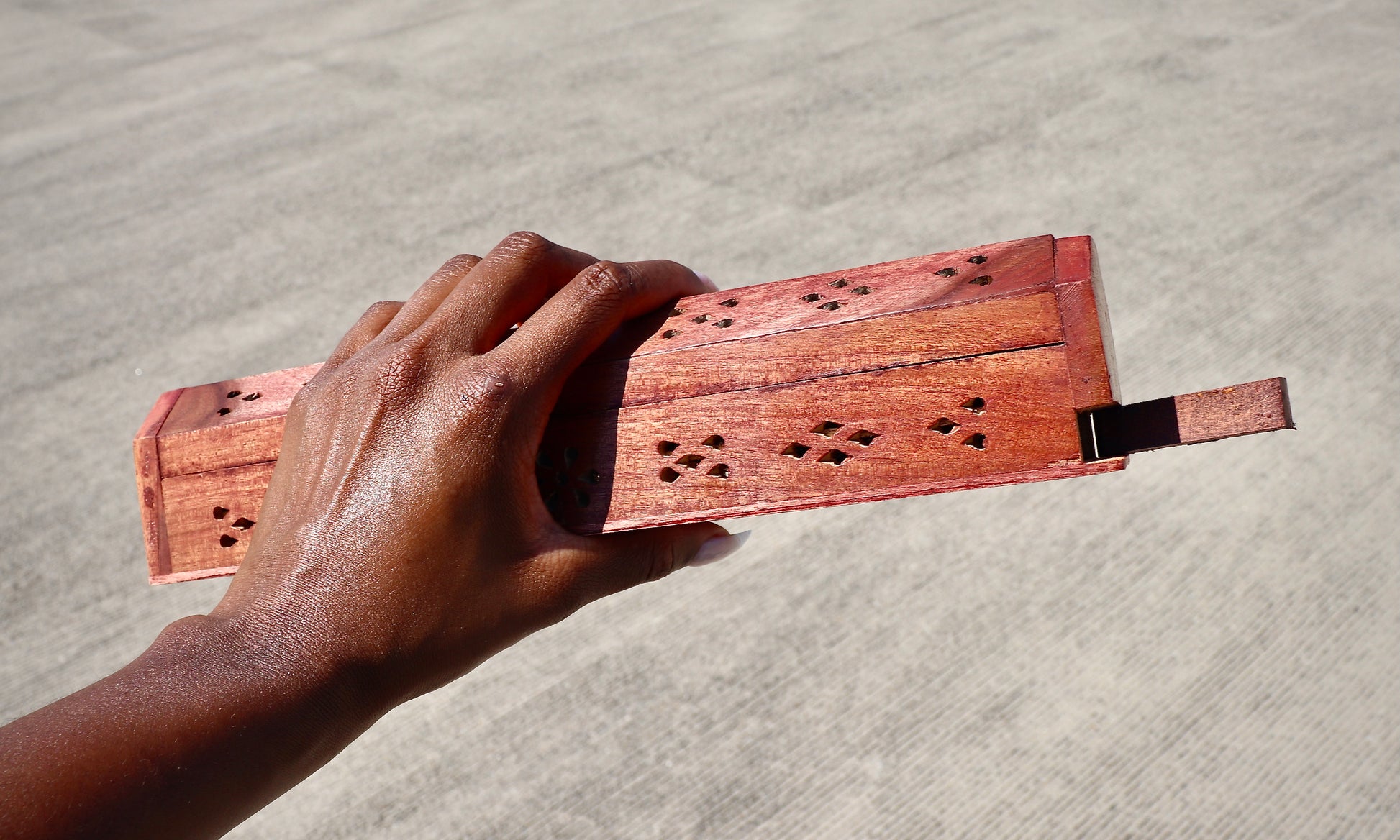 Carved Wood Incense Storage Box – Salt and Sugar Wellness