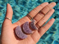 Druzy Amethyst Half Moons