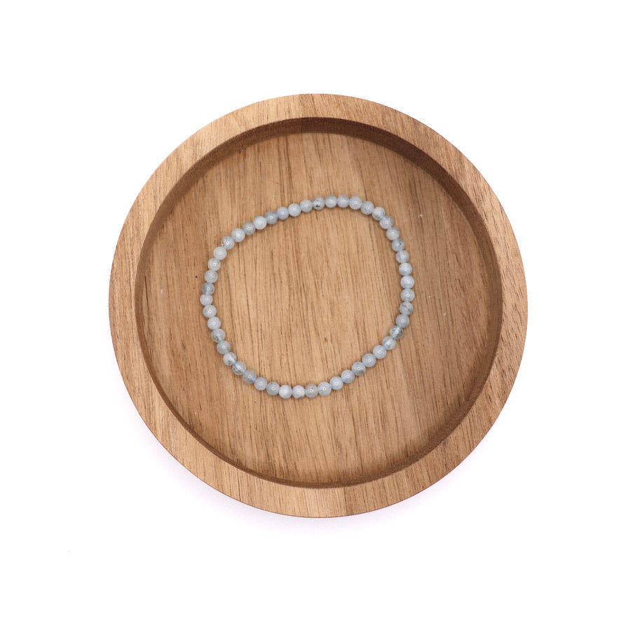4 mm aquamarine bracelet