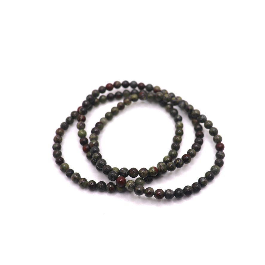 4 mm dragons blood jasper elastic bracelet