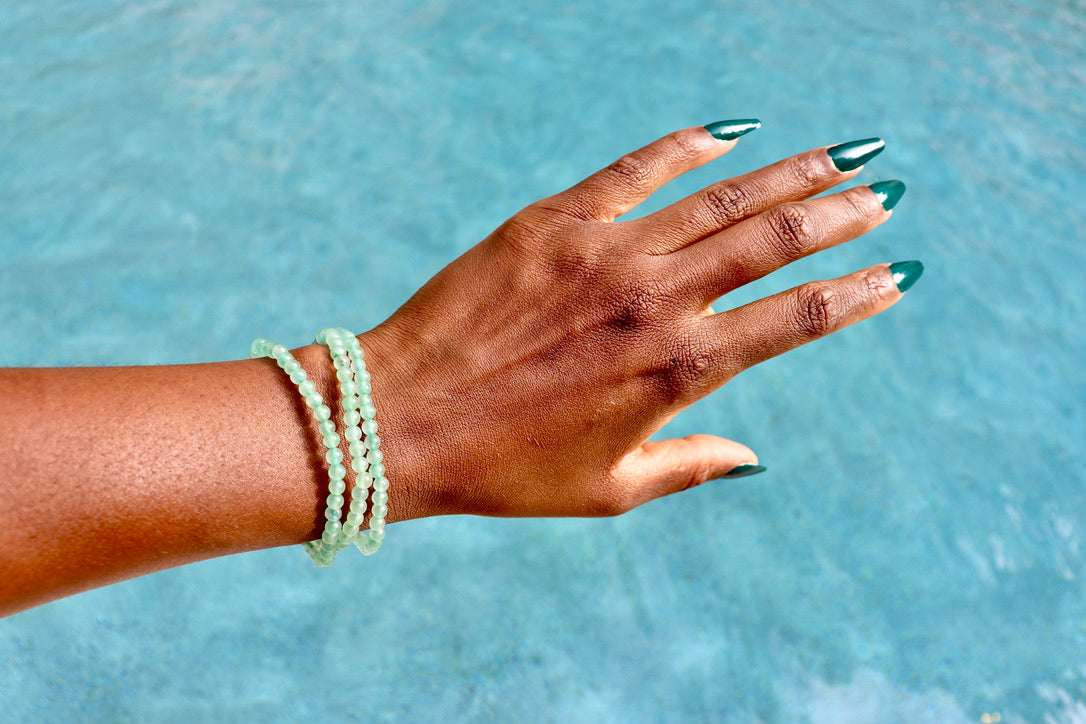 4 mm green aventurine bracelet