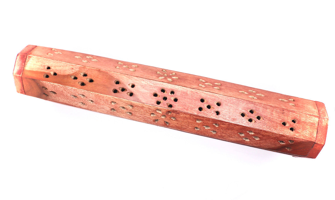Carved Wood Incense Storage Box – Salt and Sugar Wellness