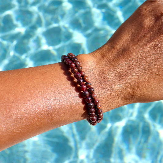 4 mm garnet bracelet