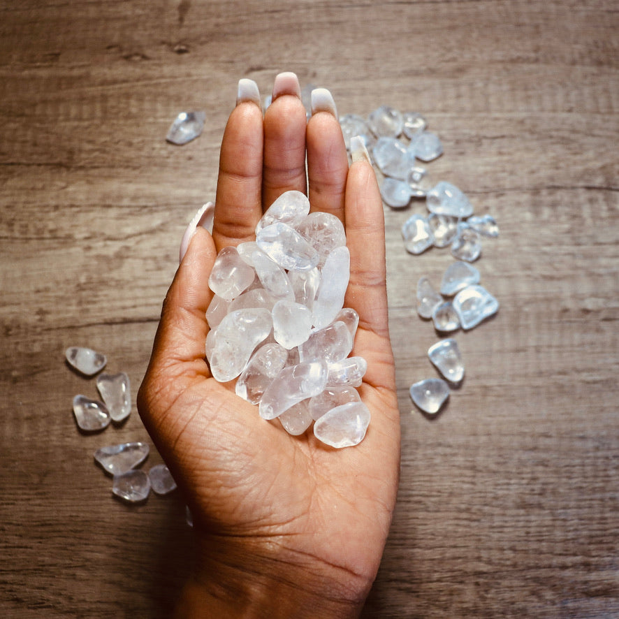 tumbled clear quartz