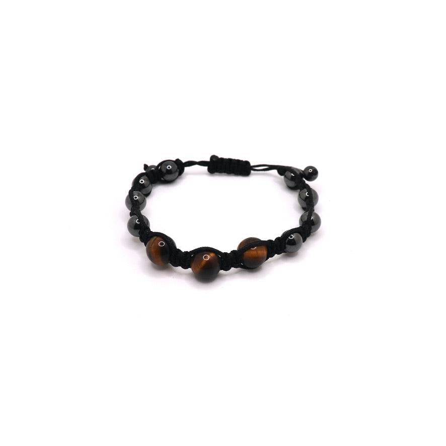 Magnetic Hematite & Tiger's Eye Elastic Bracelet