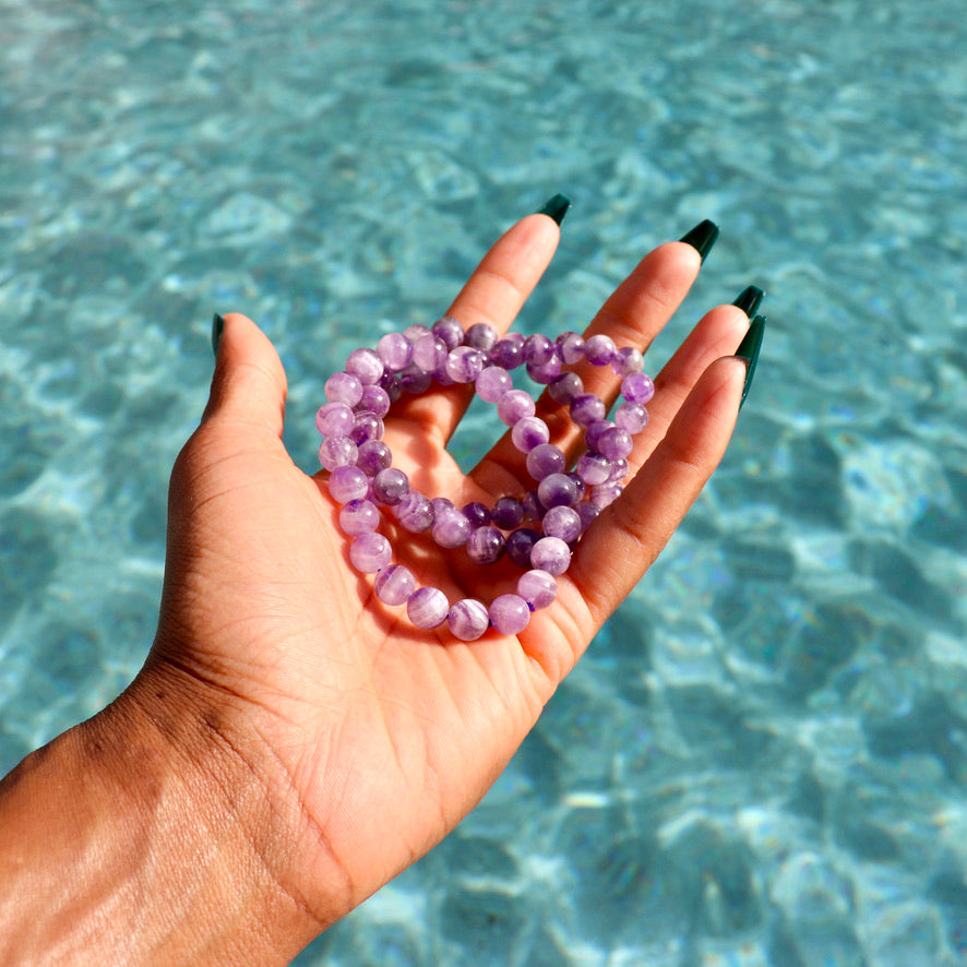 4 mm chevron amethyst bracelet