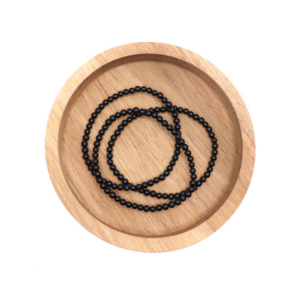 4 mm black tourmaline bracelet