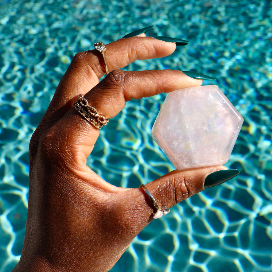 Small Aura Rose Quartz Bowls (2.00")