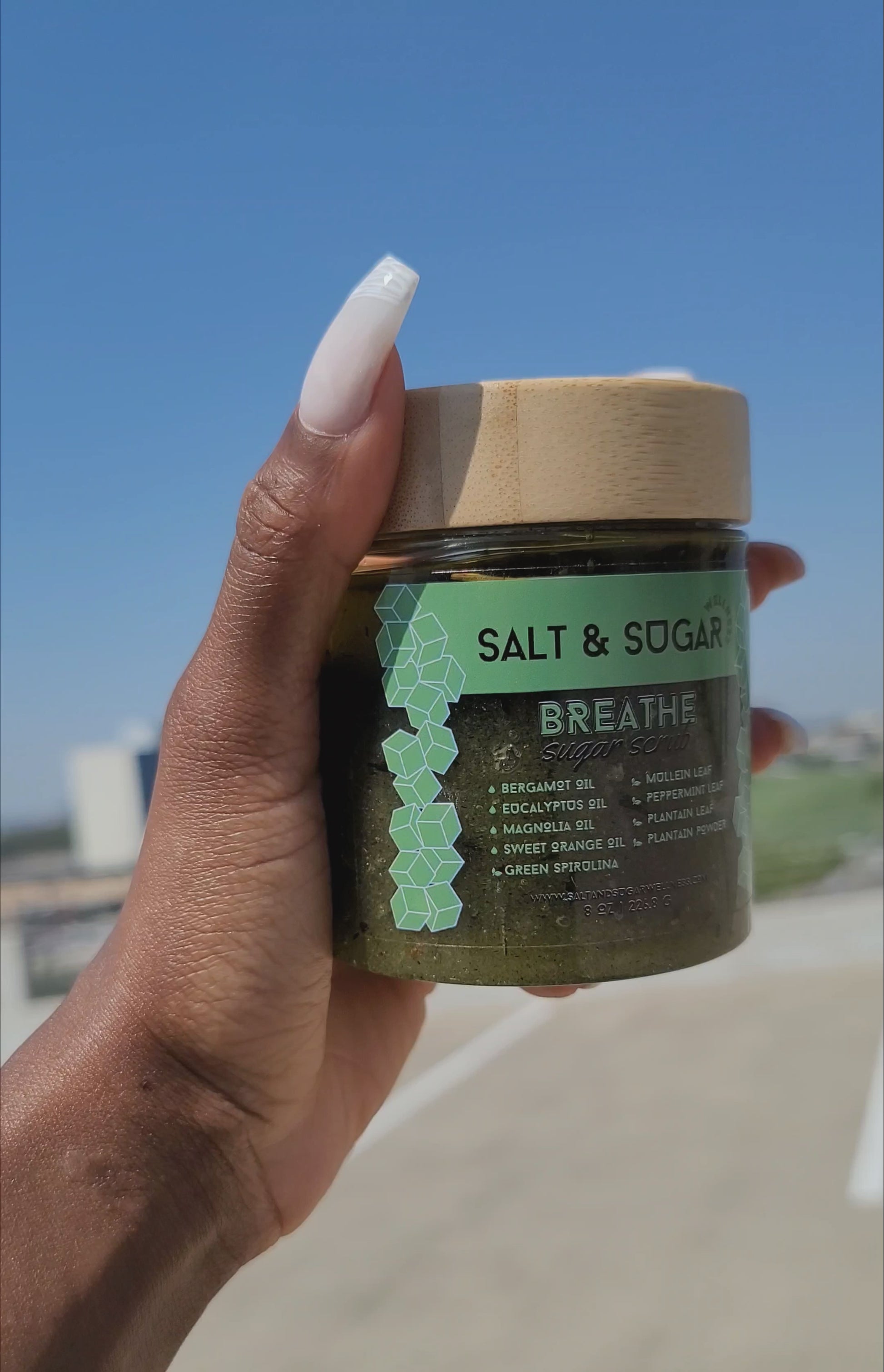 peppermint eucalyptus all natural handmade sugar scrub body scrub