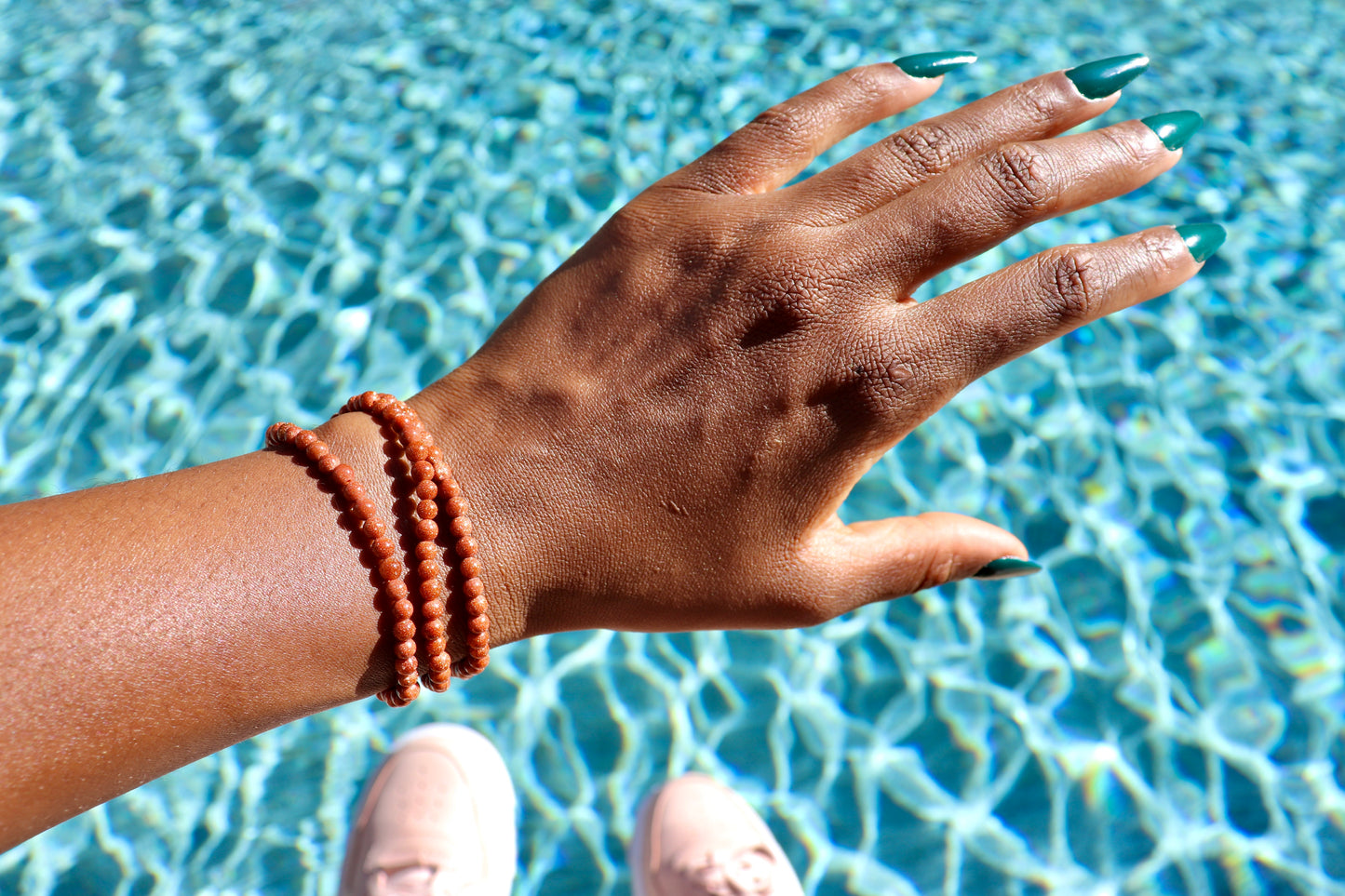 4 mm goldstone bracelets