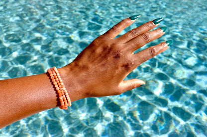 4 mm and 6-8 mm sunstone bracelets