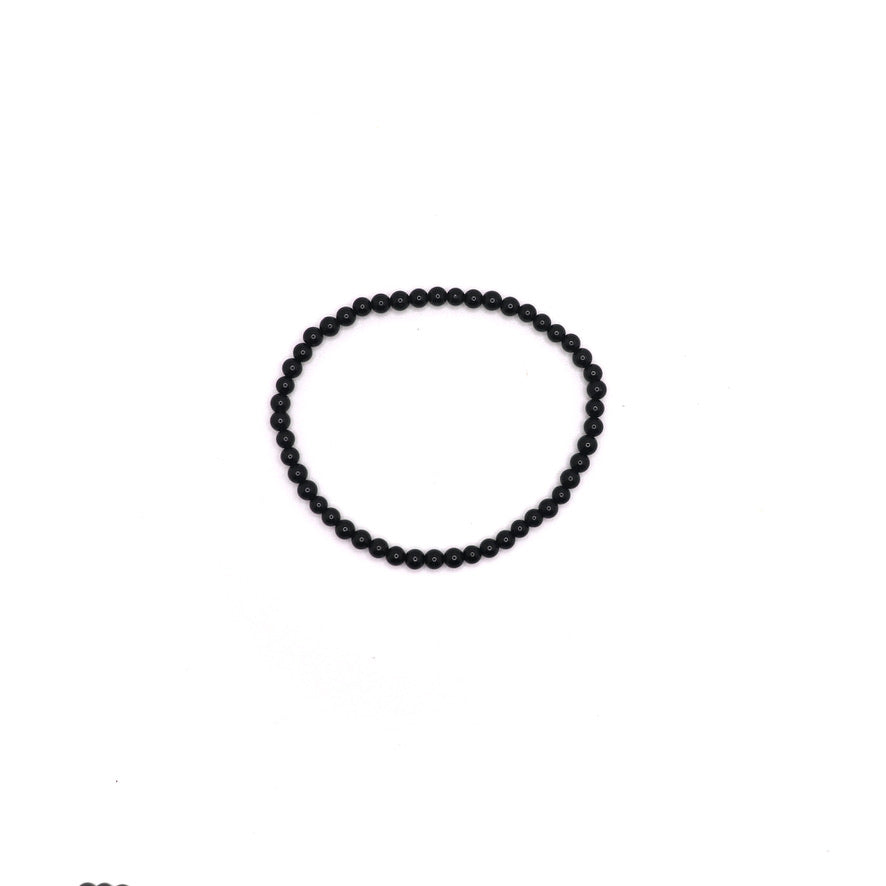4 mm black tourmaline bracelet