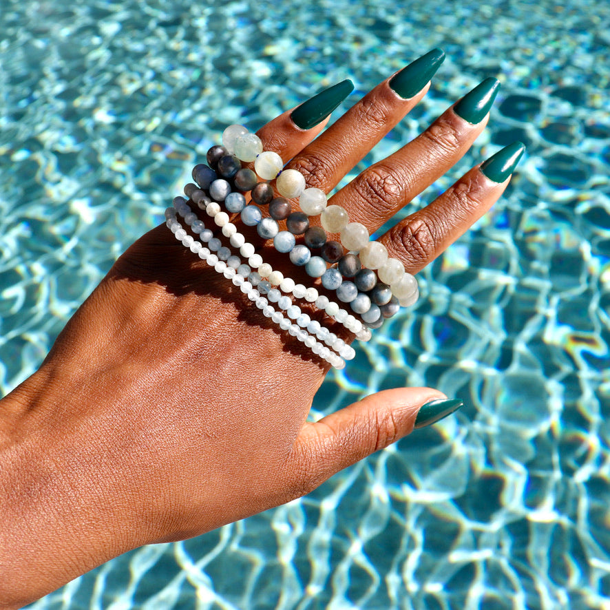 aquamarine elastic bracelets