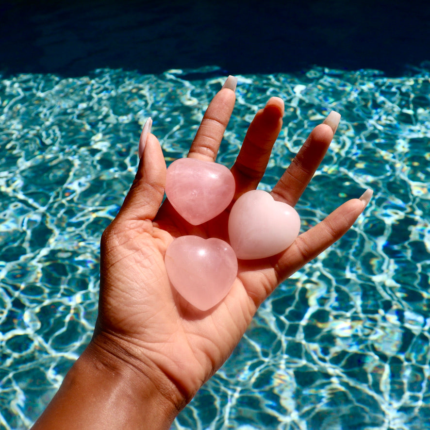 1.5" inch rose quartz heart