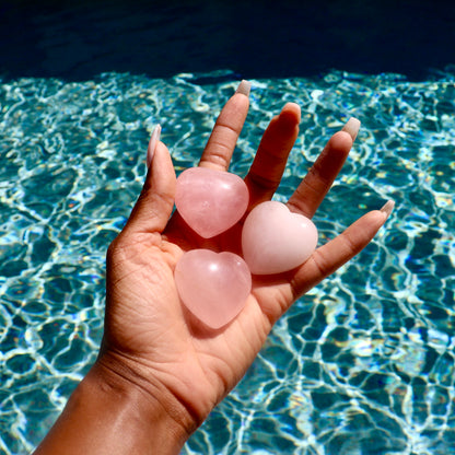 1.5" inch rose quartz heart