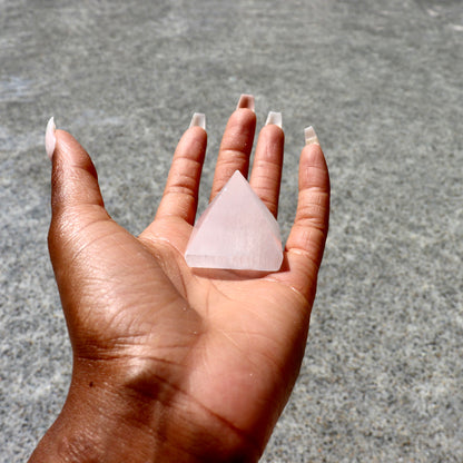 1.5" inch selenite pyramids
