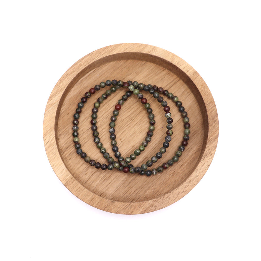4 mm dragons blood jasper elastic bracelet