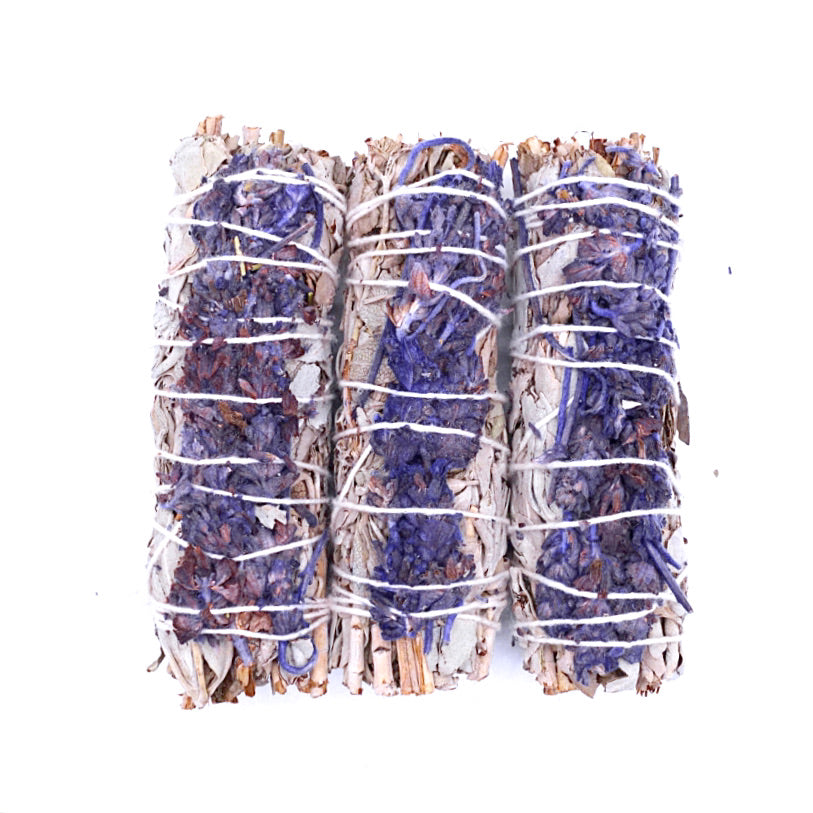 lavender and white sage smudge stick