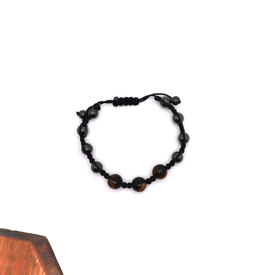 Magnetic Hematite & Tiger's Eye Elastic Bracelet