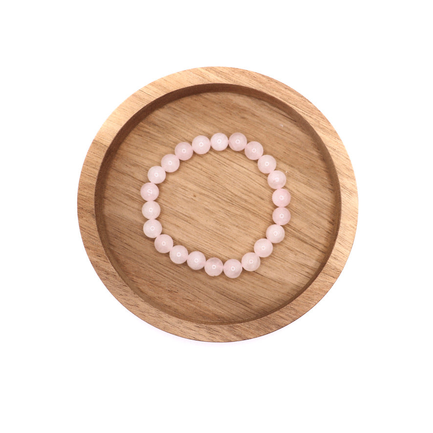 8 mm Rose Quartz Elastic Bracelet