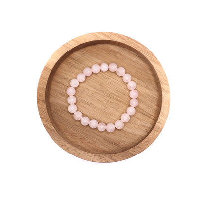 8 mm Rose Quartz Elastic Bracelet