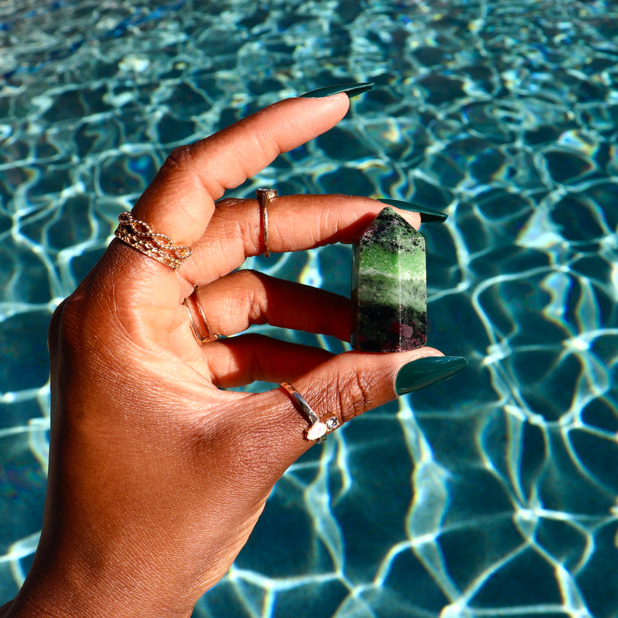 Zoisite and Ruby Zoisite Standing Towers (Standing Points)
