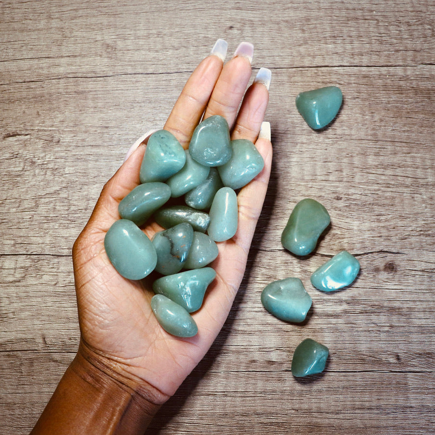 tumbled green aventurine