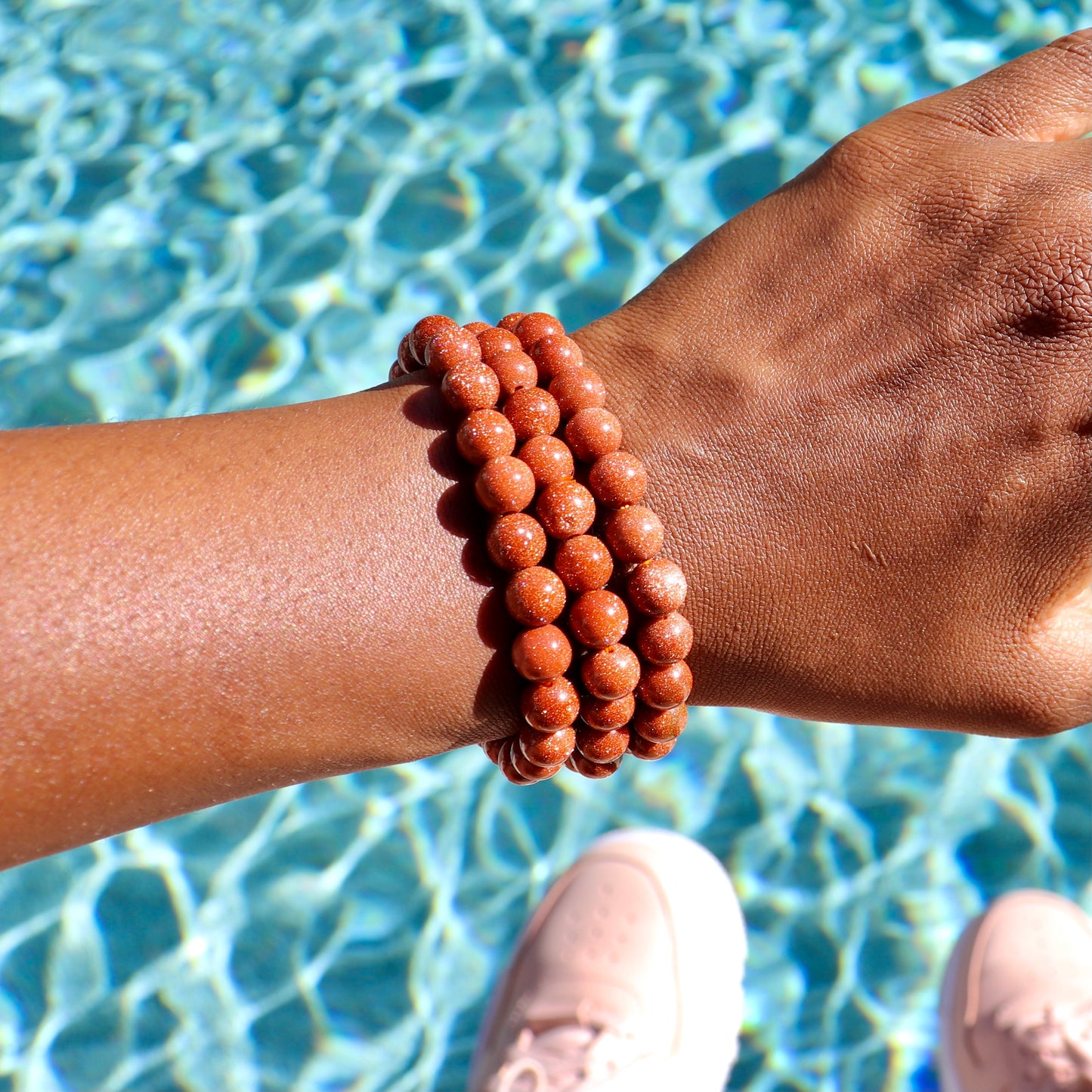 6-8 mm goldstone bracelets