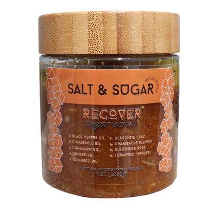chamomile turmeric recover sugar scrub all natural handmade