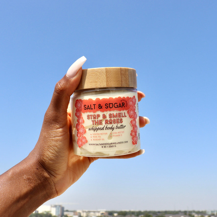 whipped sandalwood rose body butter all natural handmade