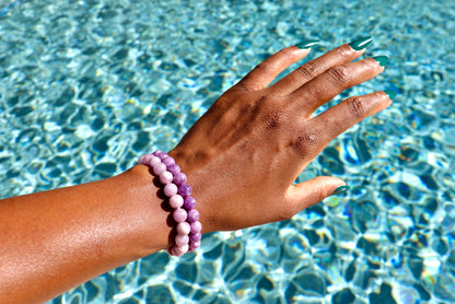 6-8 mm lepidolite bracelets