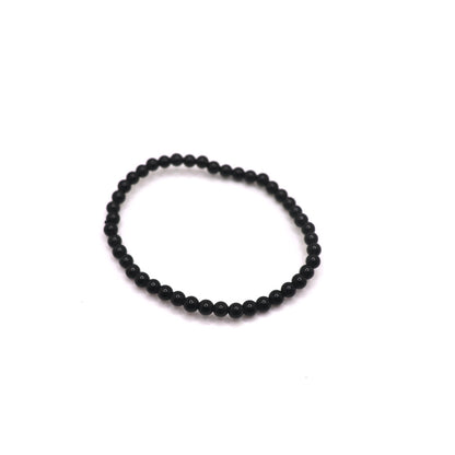 4 mm black obsidian bracelet