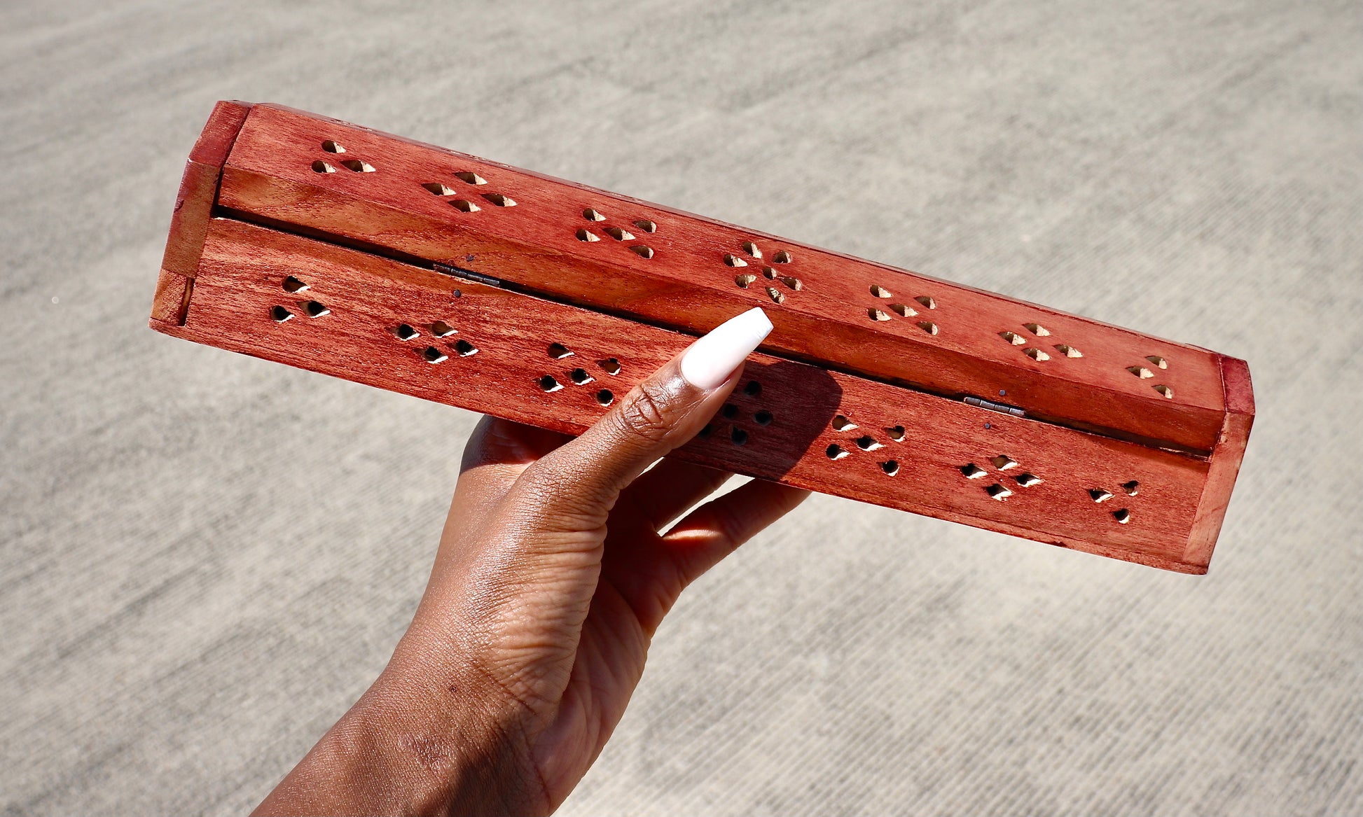 Carved Wood Incense Storage Box – Salt and Sugar Wellness